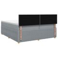 vidaXL Posteľ boxspring s matracom Svetlosivá 200 x 200 cm Látka