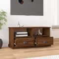 vidaXL TV skrinka hnedý dub 93x35,5x45 cm kompozitné drevo