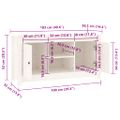 vidaXL TV skrinka biela 103x36,5x52 cm masívna borovica