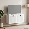 vidaXL Nástenná TV skrinka Biela s vysokým leskom 59,5 x 31 x 30 cm