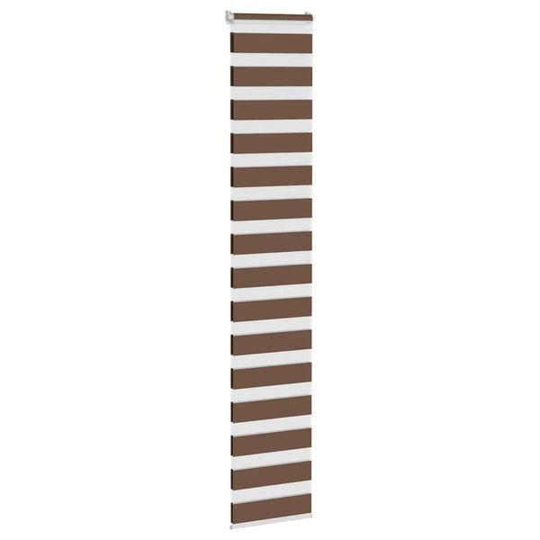 vidaXL Zebra roleta hnedá 40x200 cm šírka látky 35,9 cm polyester