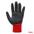 Ochranné rukavice polyesterové, potiahnuté latexom, veľkosť 9 (2 páry), trieda 2121X – AMiO-04636