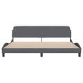 vidaXL Rám postele Dover tmavosivá 200x200 cm zamat