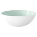 vidaXL Umývadlo sklo 50x37x14 cm biele
