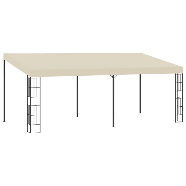 vidaXL Nástenný altánok 3x6 m krémový látkový