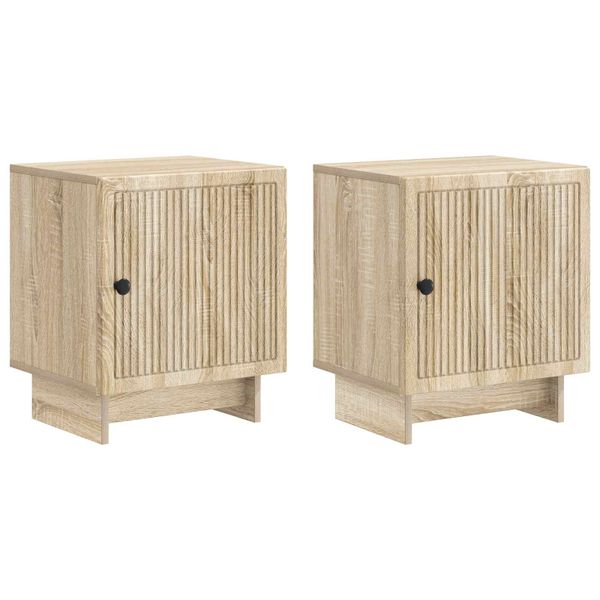 vidaXL Nočný stolík 2 pcs Dub sonoma 43 x 34,5 x 50 cm