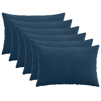 vidaXL Poťah na podložku 6 pcs HEERLEN Námornícka modrá 30 x 50 cm
