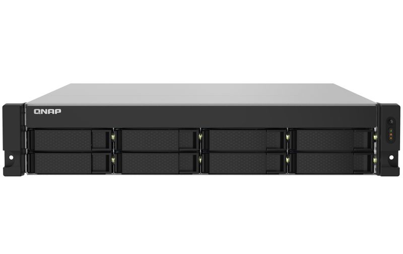 QNAP TS-832PXU-RP-4G (1,7GHz / 4GB RAM / 8x SATA / 2x 2,5GbE / 2x 10GbE SFP+ / 1x PCIe / 2x zdroj) Sítové úložište NAS, 8× 2,5/3,5" SATA III, quad-core 1,7GHz, 4GB DDR4, 2× 10GbE SFP+, 2× 2,5GbE LAN, 4× USB 3.0, 1× PCIe 2.0 x2,