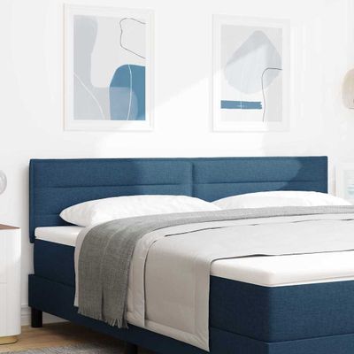 vidaXL LED hlavová doska s LED pásikmi Modrá 180 cm látka