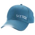 Kšiltovka s LED svetlom B-CAP 25lm, nabíjacia, USB, univerzálna veľkosť, modrá SIXTOL