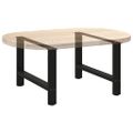 vidaXL Nohy konferenčného stolíka, čierne, 2 ks, 70 x (42-43) cm, oceľové