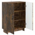 vidaXL Servírovacia skriňa Dymový dub 66 x 34,5 x 90 cm