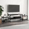 vidaXL TV skrinka čierna 197x35x52 cm spracované drevo