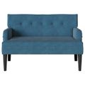 vidaXL Chesterfield lavica Modrá 112 x 65,5 x 75 cm Zamat