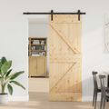vidaXL Posuvné dvere NARVIK 80 x 210 cm (152,5 cm) Prírodná a čierna