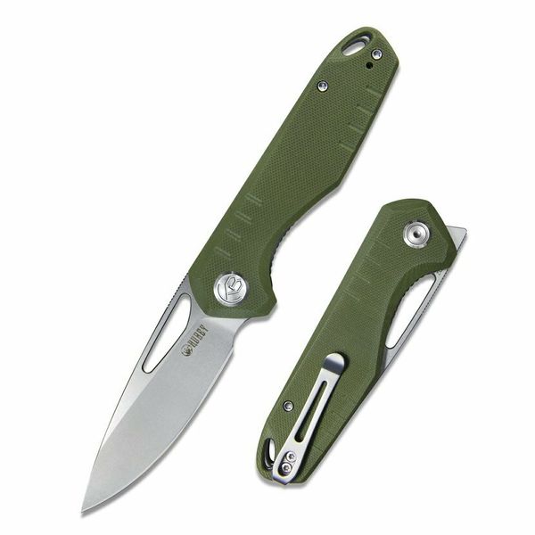 Kubey KU324D Doris Green vreckový nôž 8,3 cm, zelená, G10, spona