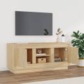 vidaXL TV skrinka dub sonoma 102x35x45 cm spracované drevo