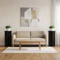 vidaXL Stojan na rastliny 2 ks Čierna 40 x 40 x 80 cm Kompozitné drevo