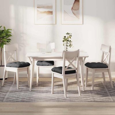 vidaXL Vankúše na sedenie 4 pcs Tmavo šedá 40 x 40 cm