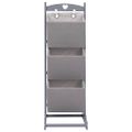 vidaXL Regál s 3 košíkmi tmavosivý 35x35x102 cm drevený