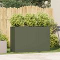 VidaXL kvetináč Olive Green 120x40x80 cm Oceľ valcovaná za studena