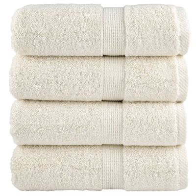 vidaXL Prémiové umývacie utierky SOLUND 4 ks krémové 30x30 cm 600 g/m²