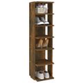 vidaXL Stojan na topánky dymový dub 27,5x27x102 cm spracované drevo