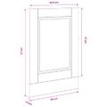vidaXL Panel umývačky riadu Porto biela 45x1,5x57 cm kompozitné drevo