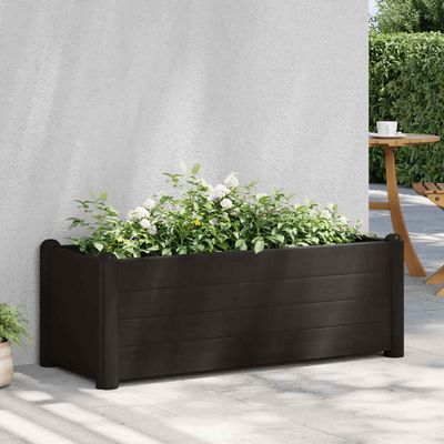 vidaXL Vyvýšený záhradný záhon PP antracitový 100x43x35 cm
