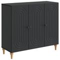 vidaXL Servírovacia skriňa Čierna 89 x 34,5 x 80 cm Kompozitné drevo