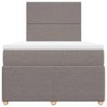 vidaXL Boxspring posteľ s matracom sivohnedý 120x200 cm látka