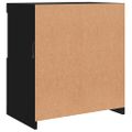 vidaXL Komoda s LED svetlami čierna 60,5x37x67 cm