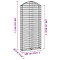 vidaXL Oblúkový gabionový kôš 100x30x220/240 cm pozinkované železo