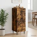 vidaXL Servírovacia skriňa Dymový dub 33 x 34,5 x 89,5 cm