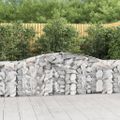 vidaXL Oblúkové gabiónové koše 9ks 400x30x100/120cm pozinkované železo