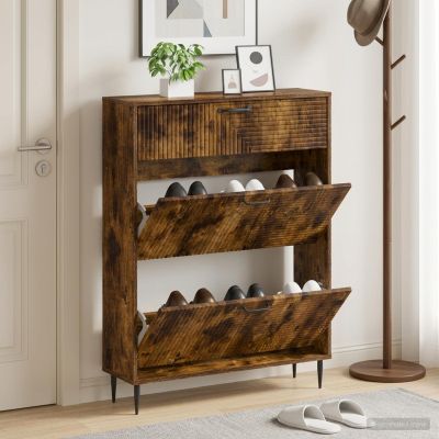 vidaXL Skriňa na topánky HAARLEM 78 x 24 x 103 cm Kompozitné drevo