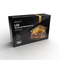 Solight 1V276 vianočná LED dekorácia, drevený betlehem s farebnými postavičkami