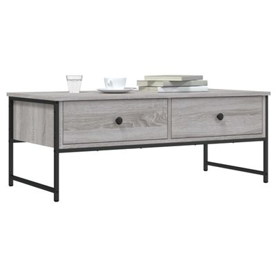 vidaXL Konferenčný stolík sivý sonoma 101x49x39,5 cm kompozitné drevo