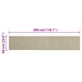 vidaXL Kuchynský koberec, prateľný, Listy 60x300 cm, zamat