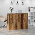 vidaXL Recepčný stôl staré drevo 135x50x103,5 cm kompozitné drevo