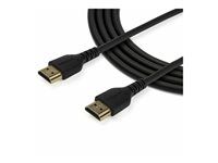 Prémiovo vysoká rýchlosť - kábel HDMI s ethernetom - HDMI s pinmi (male) do HDMI s pinmi (male) - 1.5 m - tienený - čierna - pasívny, podpora 4K60Hz (4096 x 2160), drsný, podpora HDR