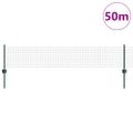 vidaXL Zvarené pletivo s podperami 50 x 0,4 m PVC potiahnutá oceľ