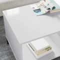 vidaXL Konferenčný stolík Vysoký lesk bielej 90 x 49 x 46 cm