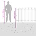 vidaXL Oblúkový plot s hrotmi DRONTEN 200 x 166 cm Čierna