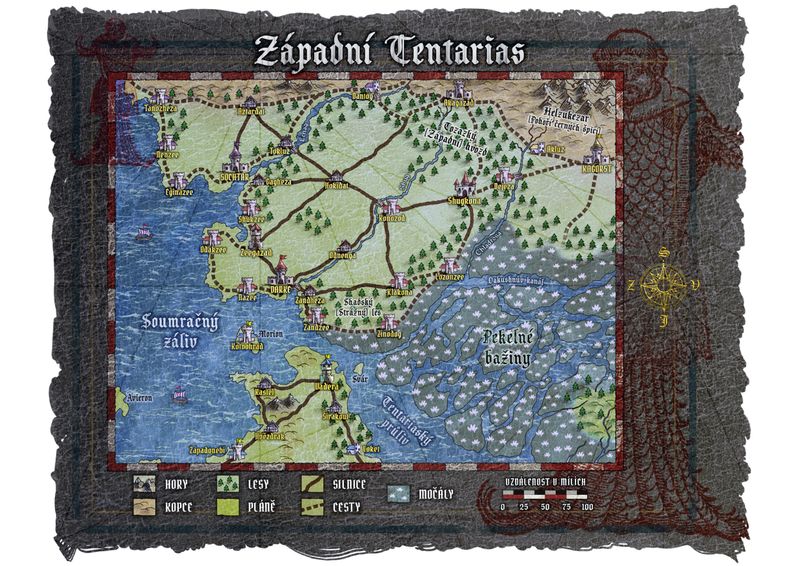 Mapa Západného Tentariasu