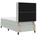 vidaXL Posteľ s pružinovým rámom Svetlosivá 100 x 200 cm Zamat
