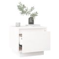 vidaXL Nočné stolíky 2 ks biele 35x34x32 cm masívne borovicové drevo