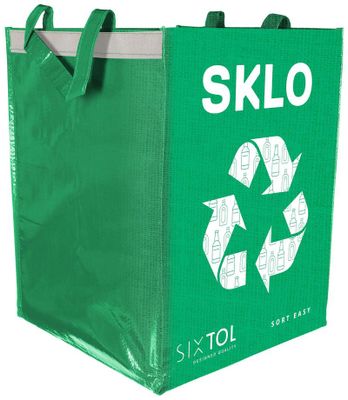 Taška na triedený odpad SORT EASY GLASS, 30x30x40cm, 36l SIXTOL