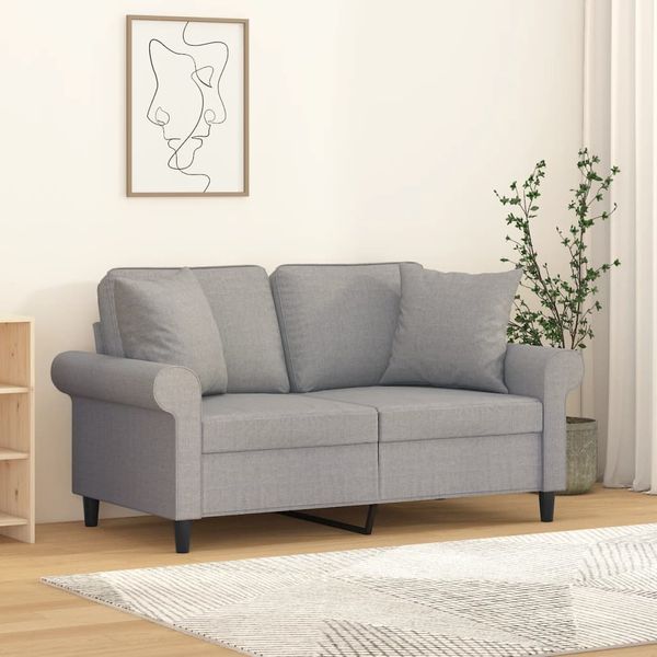 vidaXL Dekoratívne vankúše 2 ks bledosivé 40x40 cm látka