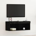 vidaXL Zostava TV skriniek 80 x 30 x 30 cm Čierny dub Kompozitné drevo